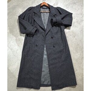 Vintage Jofeld women's wool blend double breasted maxi long coat Made in USA